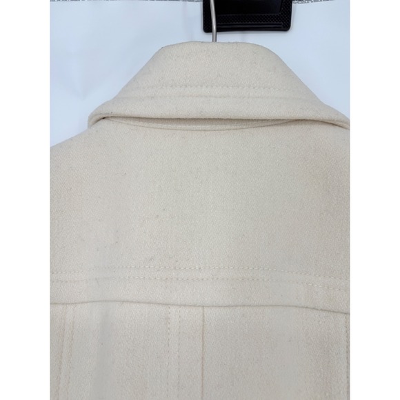 J .Crew Cream Wool Classic Lady Trench Peacoat Mid-Length 4 Vintage - Picture 12 of 16